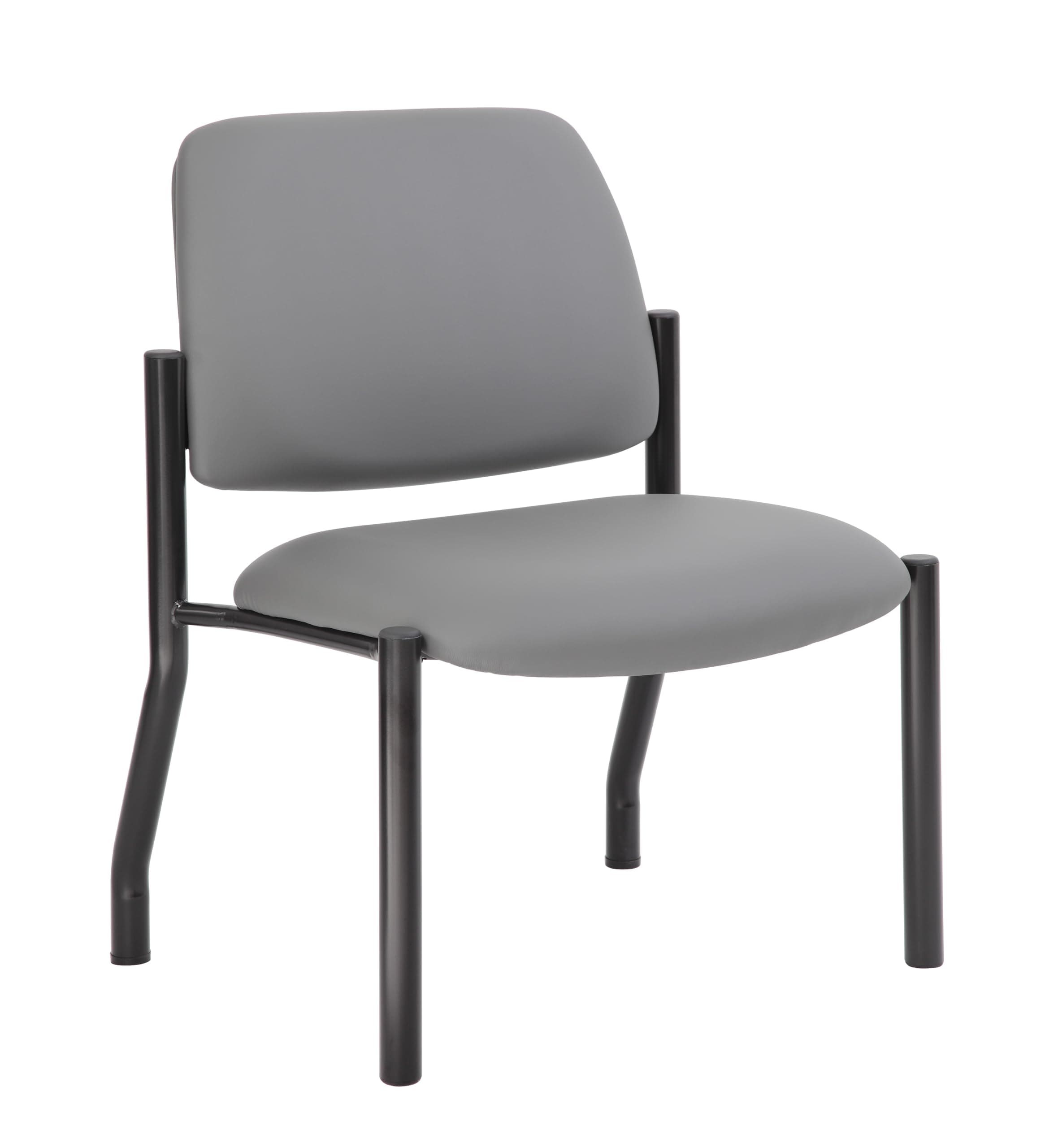 Boss Office Products Armless Guest Reception Room Chair 400 lb. Weight Capacity, Gray