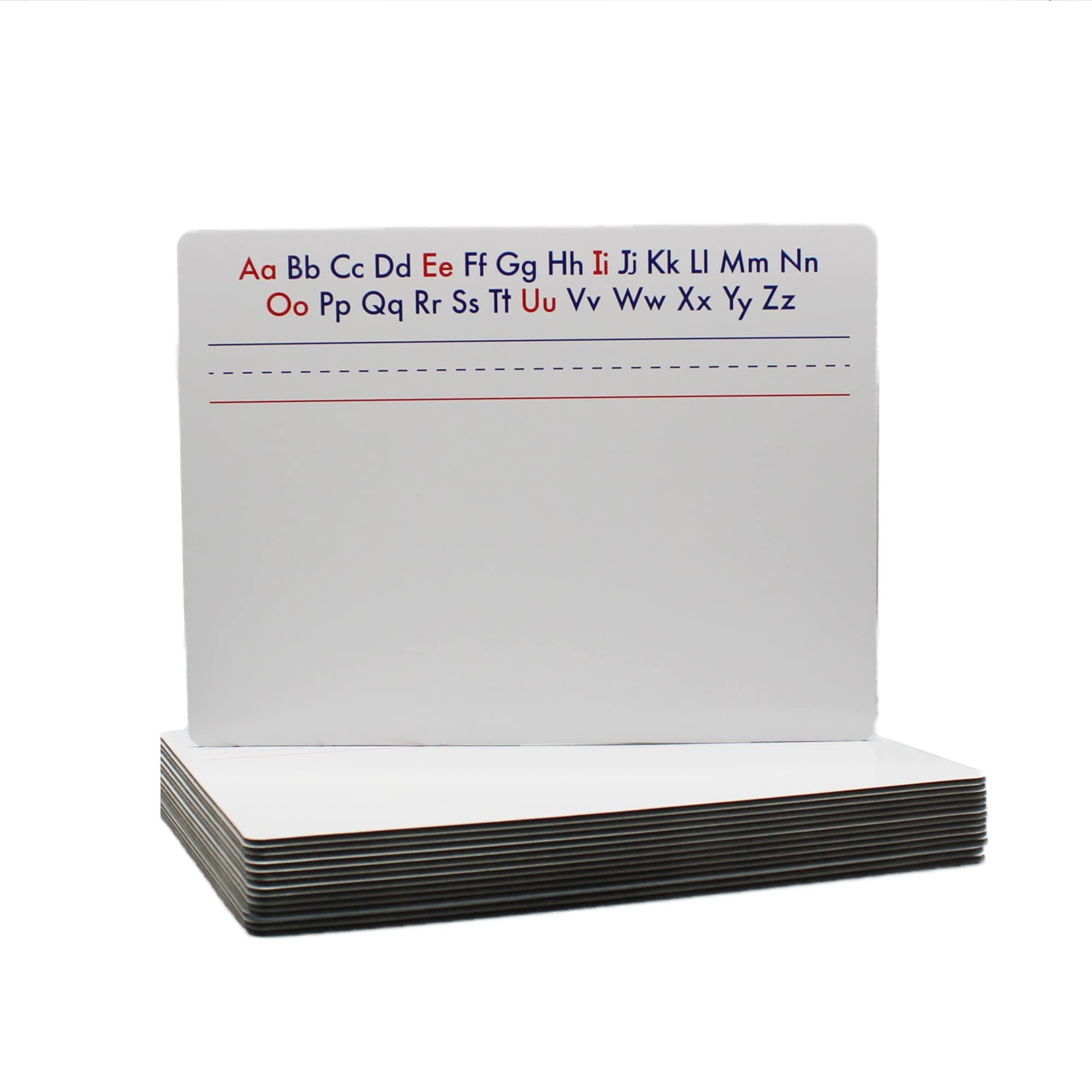Flipside Products 11278 Alphabet Magnetic Dry Erase Board, Two-Sided, 9" x 12", White (Pack of 12)