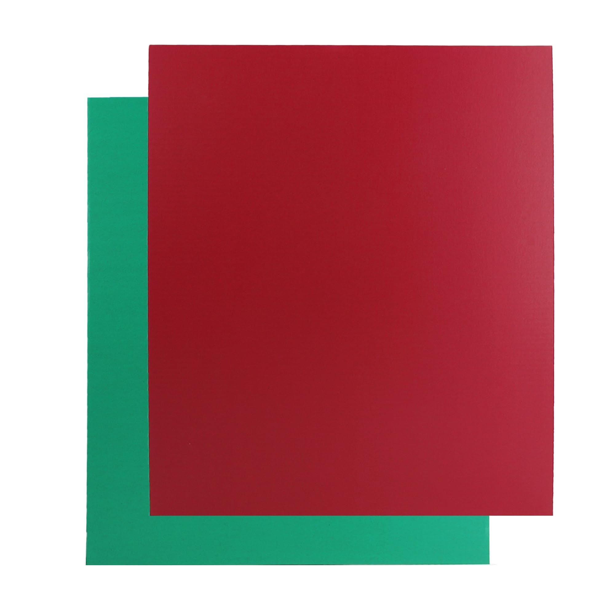 Flipside Products 22" x 28" Two-Sided Red and Green Corrugated Project Sheets, Slightly Glossy, Lightweight Rigid Craft Board for Signs Presentations Photo Mounting School Projects - 25 Pack