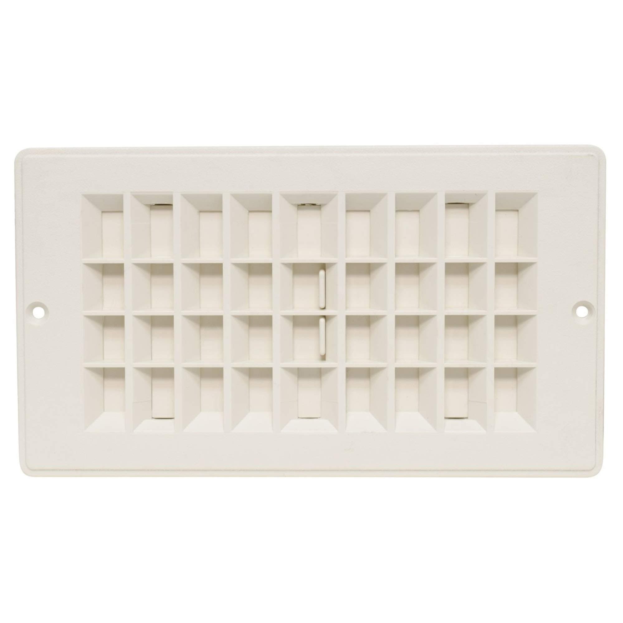 VALTERRA A10-3364VP Dampered Heating and A/C Floor Register - 4" x 8" O.D, Off-White