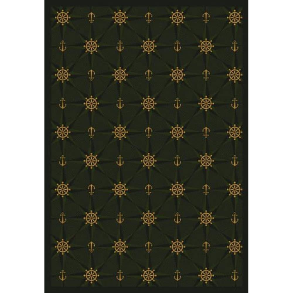 Joy Carpets Kaleidoscope Mariner's Tale Whimsical Area Rugs, Emerald