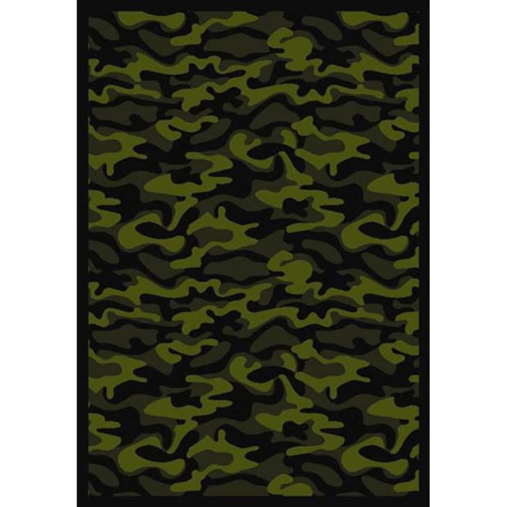 Joy Carpets Kaleidoscope Funky Camo Whimsical Area Rugs, Green