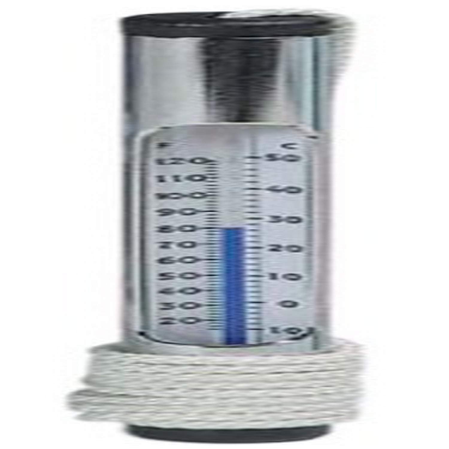Pentair R141076 130 Chrome Brass Tube Thermometer with Blown Glass Tube Secured In Brass Tubing, 3-Feet Cord
