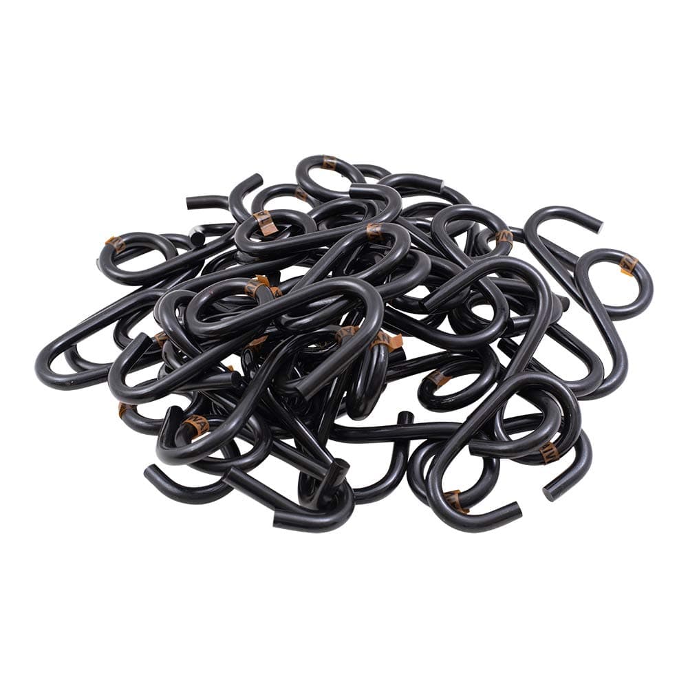 Brock 25 Pc Box 7" Steel Storage S Hooks Heavy Duty Wall Display Hooks for Warehouse Retail Industrial Garage