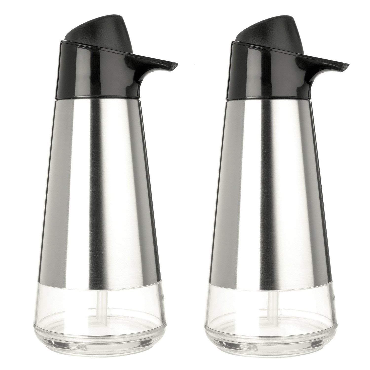 OXO Easy Press Stainless Steel Soap Dispenser, Set of 2
