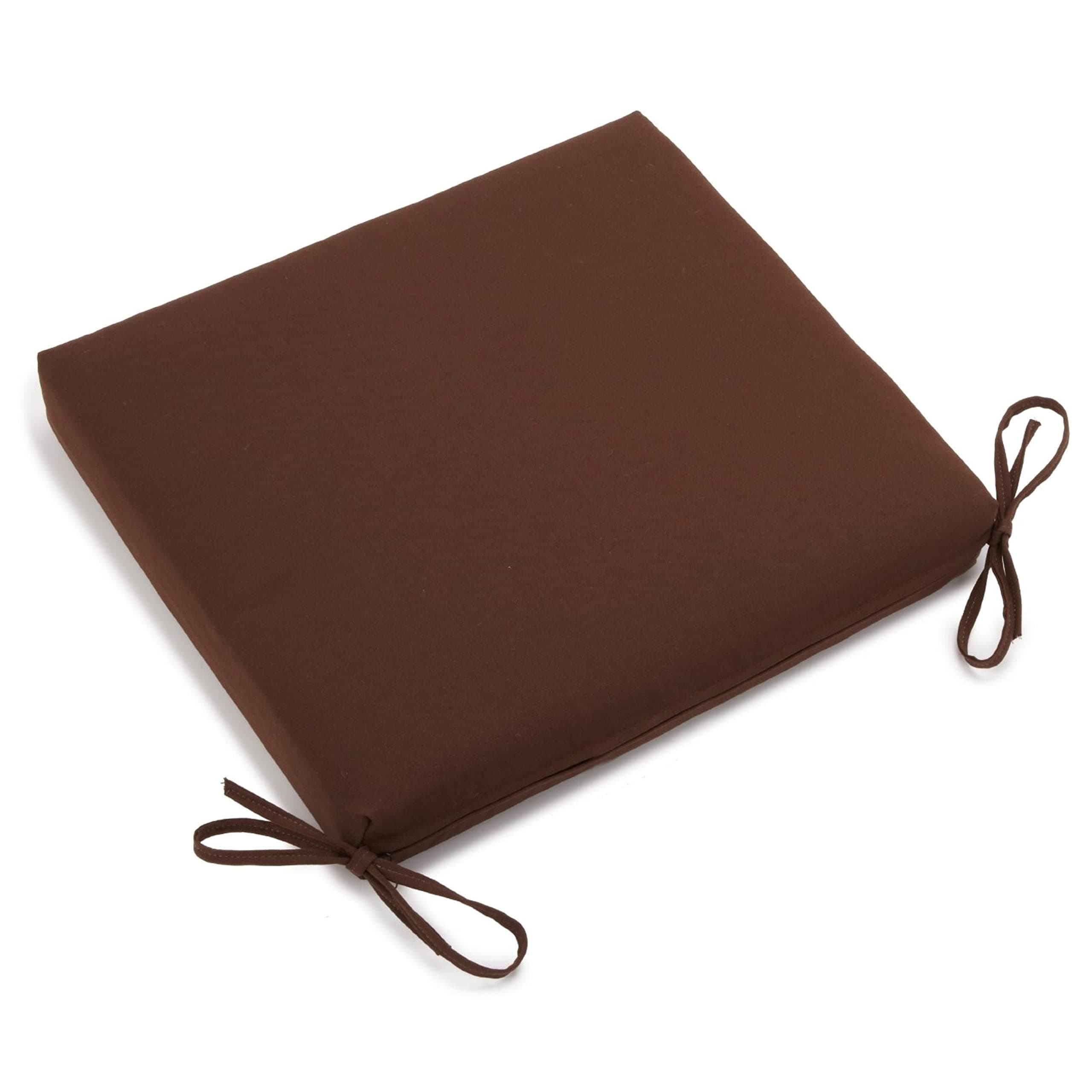 Blazing Needles 20 19-inch Twill Chair Cushion, 20" x 19", Chocolate