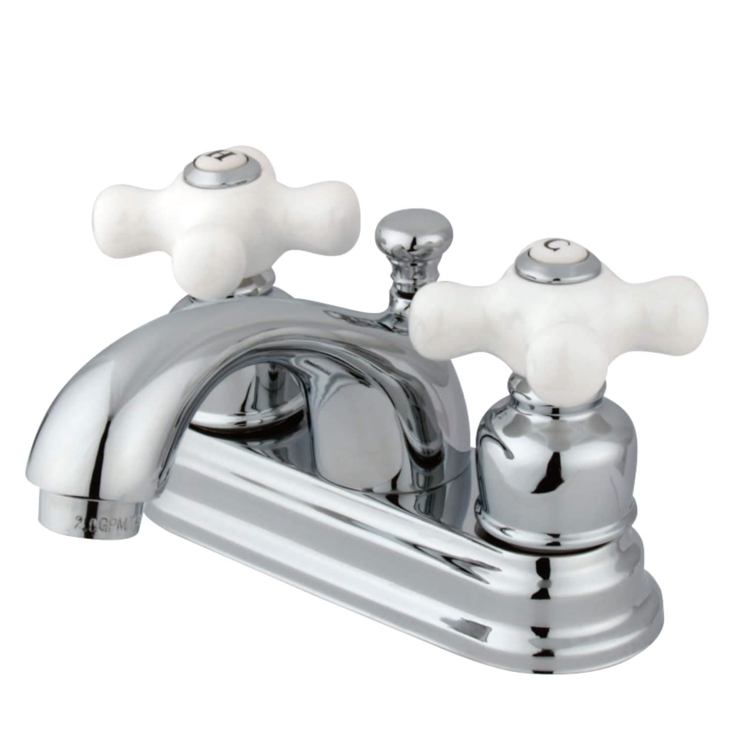 Kingston Brass KB2601PX 4'' Centerset Lavatory Faucet, 4'' in Spout Reach, Polished Chrome