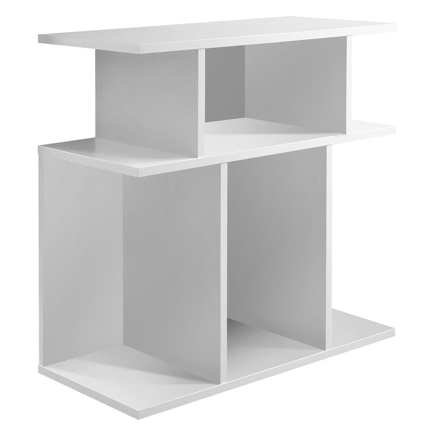 Monarch Specialties I 2475 Accent Table, Side, End, Nightstand, Lamp, Living Room, Bedroom, Laminate, White, Contemporary, Modern