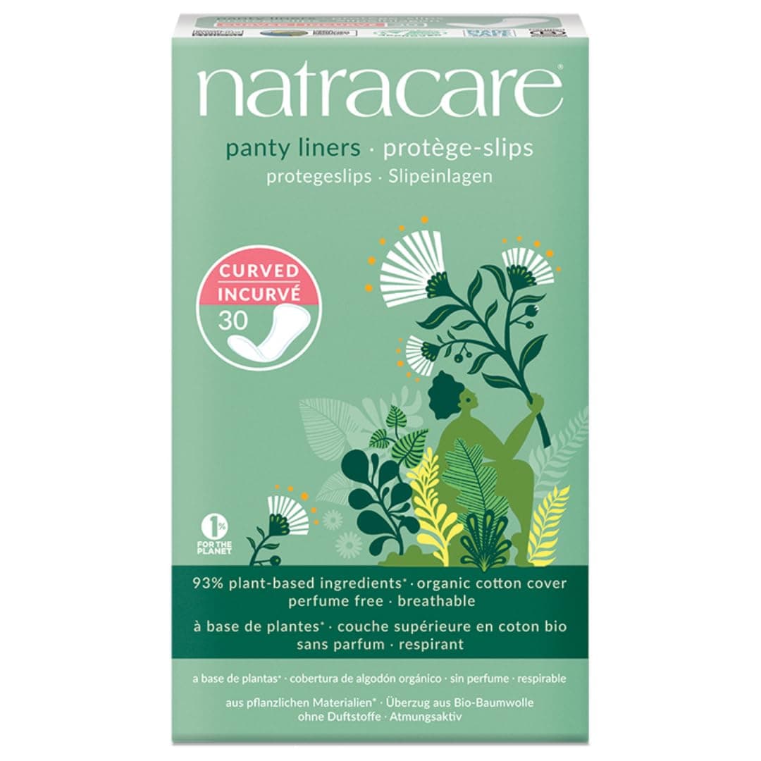 Natracare Panty Liners Curved 30 Count (2 Pack)
