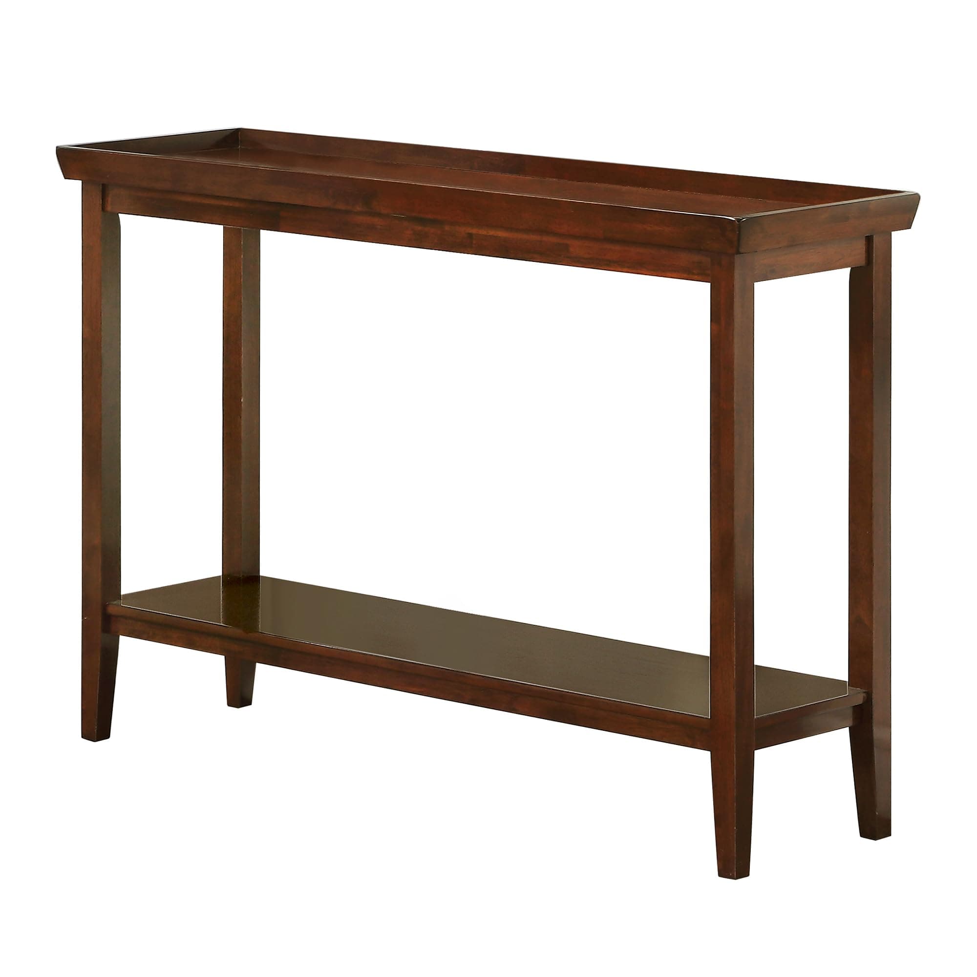 Convenience Concepts Ledgewood Console Table 48" - Modern Narrow Sofa Display Accent with Storage Shelf for Transitional, Traditional Living Room, Entryway, Hallway, or Bedroom, Espresso