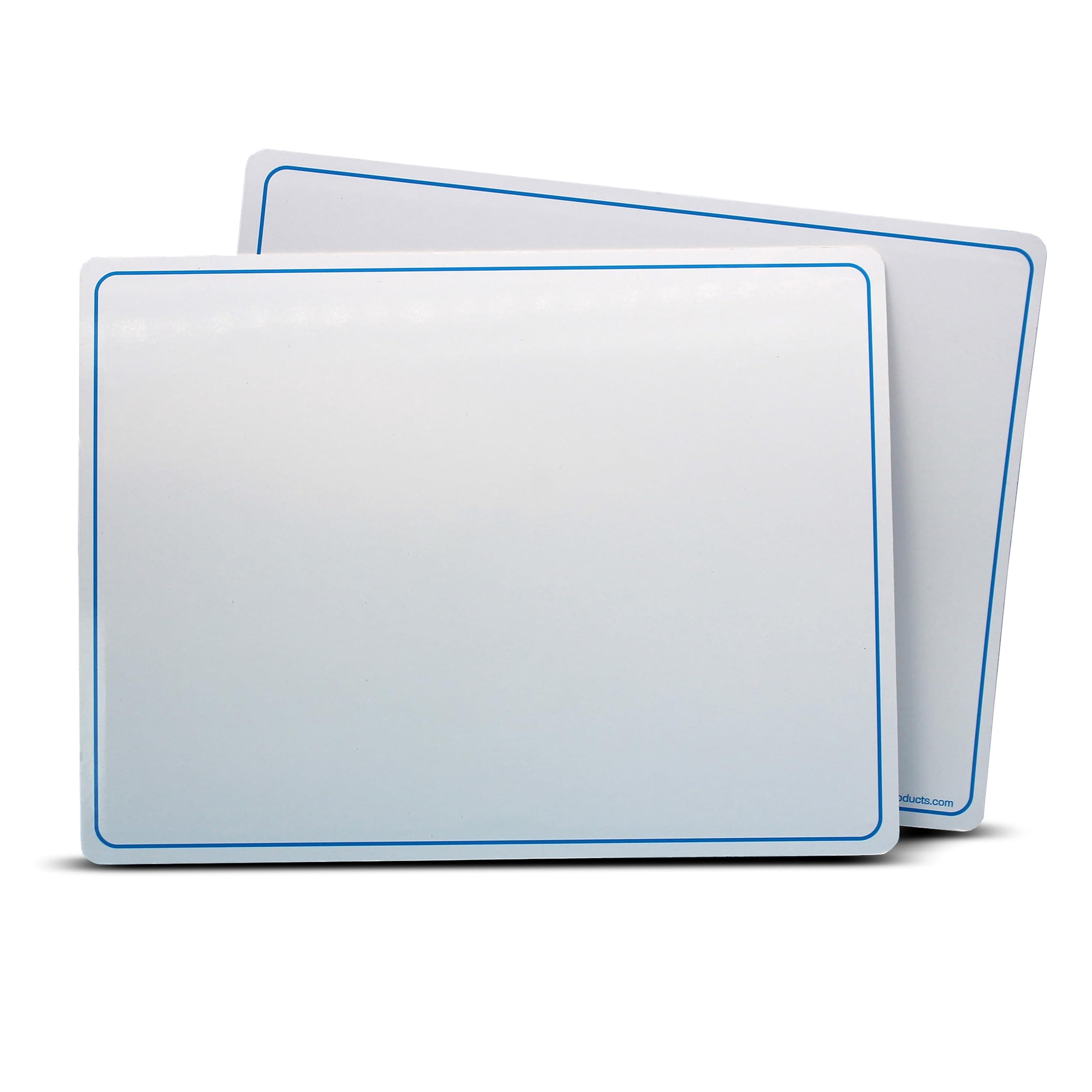Flipside Products 9" x 12" Two-Sided Plain Dry Erase Learning Mat, Flexible, Education Learning, Blank, Economical - 24 Pack