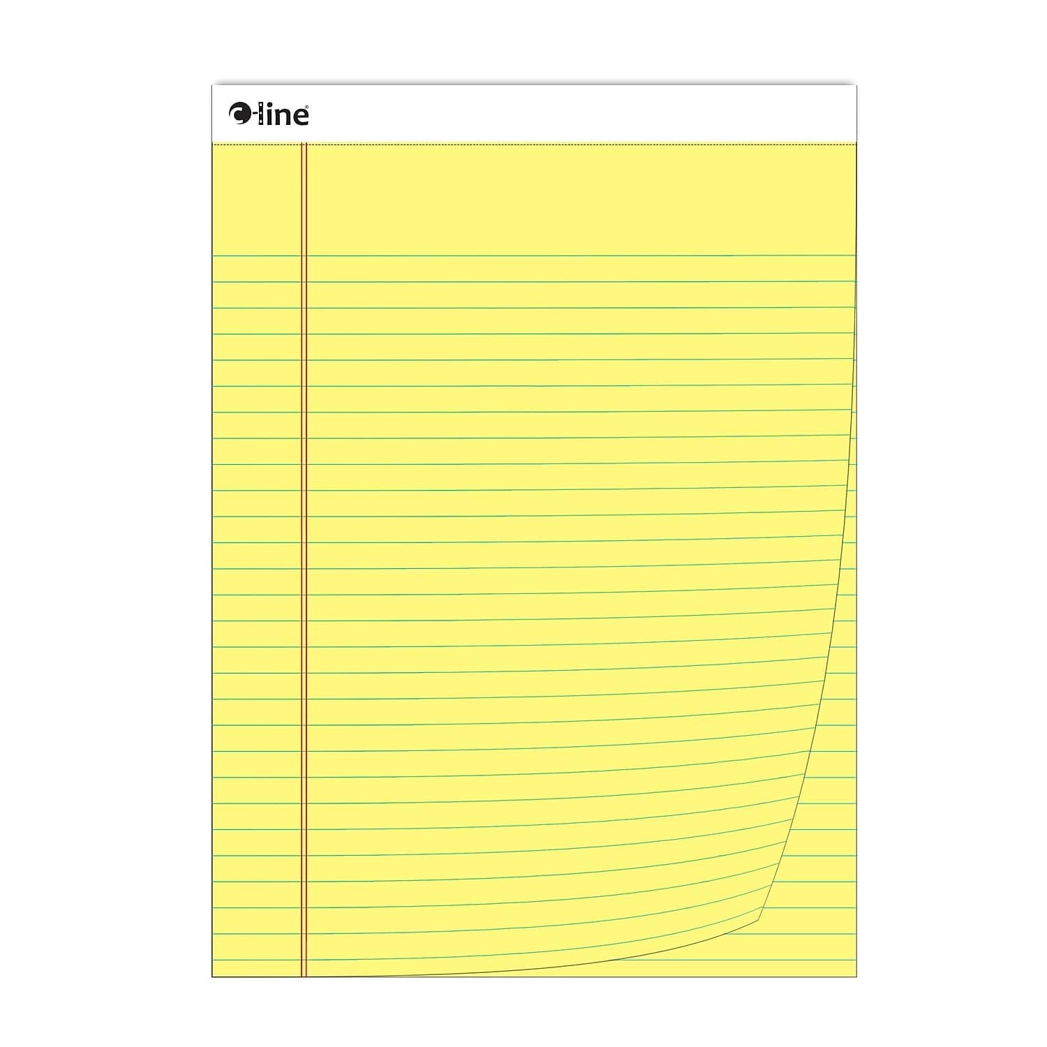 C-Line Products, Inc CLI25106-12 Wide Ruled Legal Pad Yellow - 12 Each