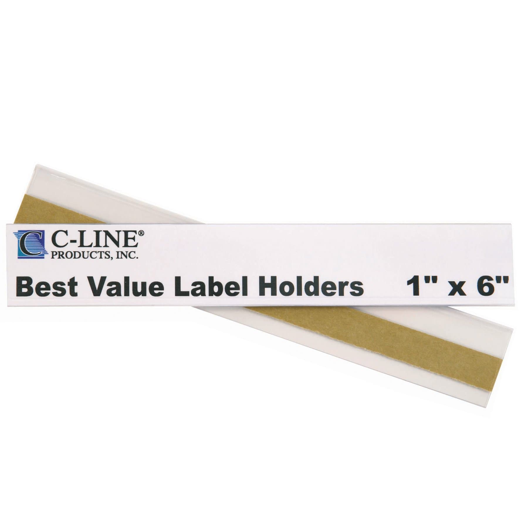 C-Line 87627 Label Holders, 1 x6, 50 Holders/Pack