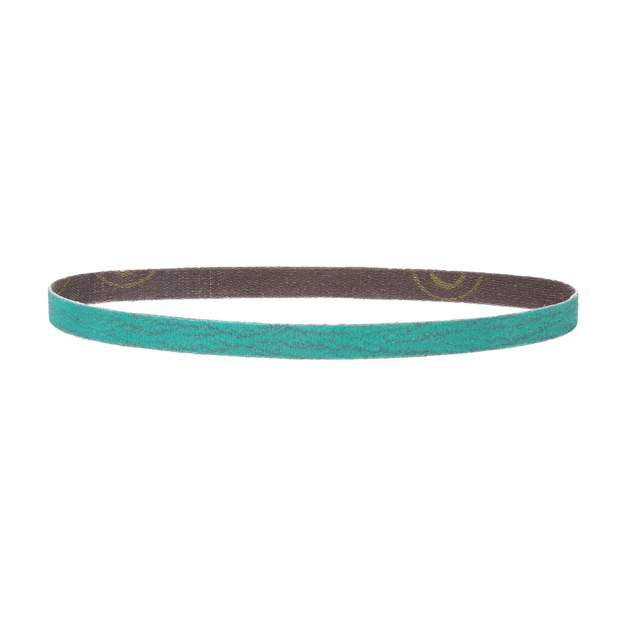3M Green Corps Abrasive File Belt 36518, 80 Grit, Spot Weld Removal, Resin Bonded, 1/2 in x 18 in (12.7 mm x 457.2 mm), 20 Belts/Carton