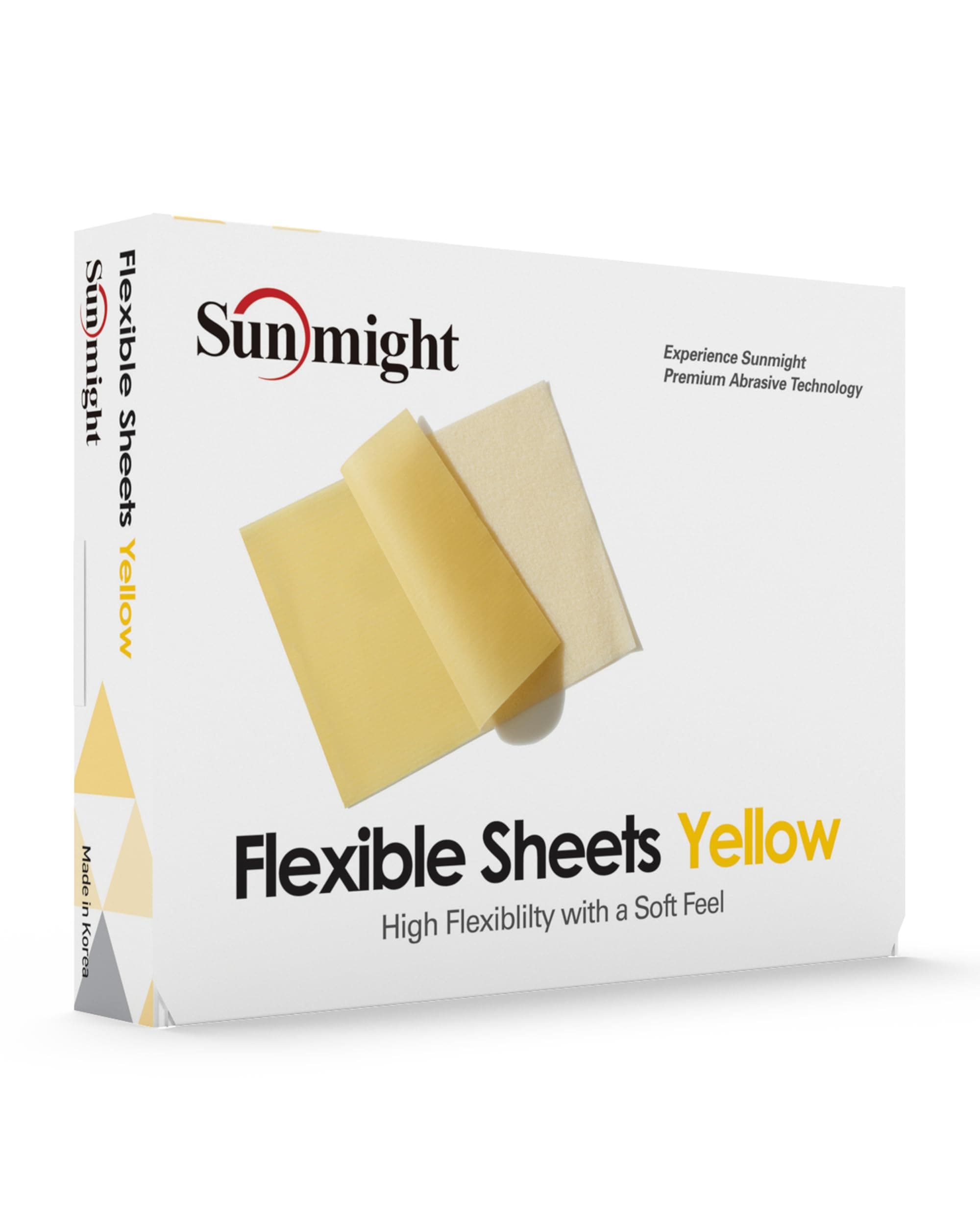 Sunmight 800G Grip 25 Flexible Sanding Sheets - Premium Aluminum Oxide - Flexible Sandpaper Film Backing - Ceramic Alumina Grit - Sandpaper for Wood, Metal, Plastic & Automotive