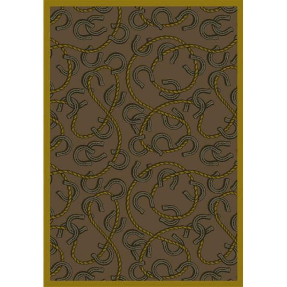 Joy Carpets Kaleidoscope Rodeo Whimsical Area Rugs, 46-Inch by 64-Inch by 0.36-Inch, Dark Dust