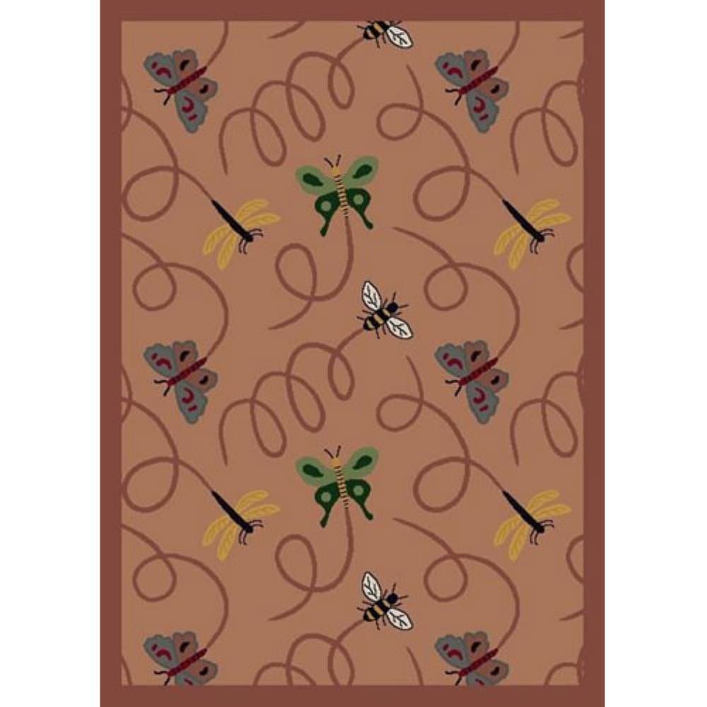 Joy Carpets Kaleidoscope Wing Dings Whimsical Area Rugs, Rose