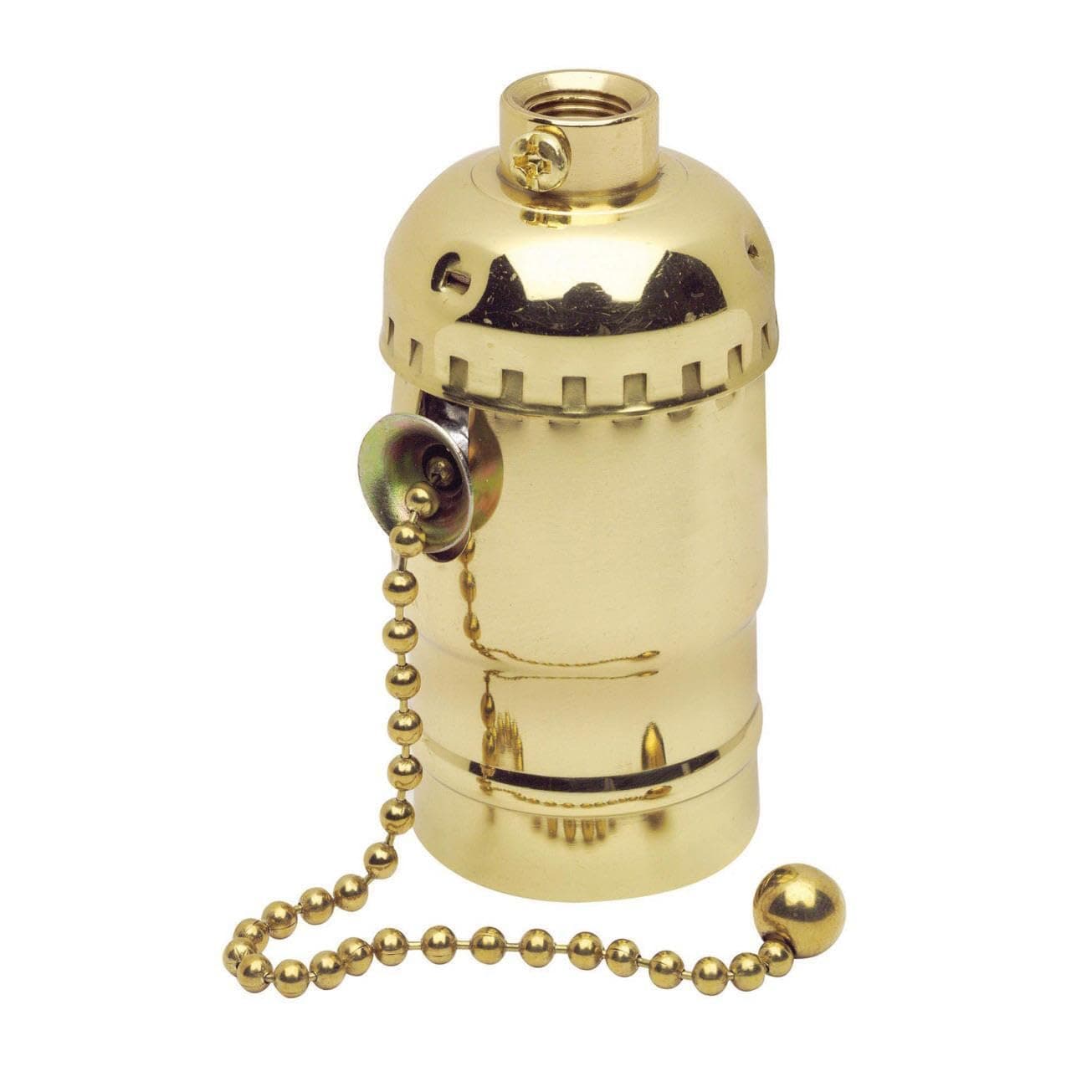 Leviton Pull Chain Socket Pull Chain, Shell Incandescent Single Circuit Medium