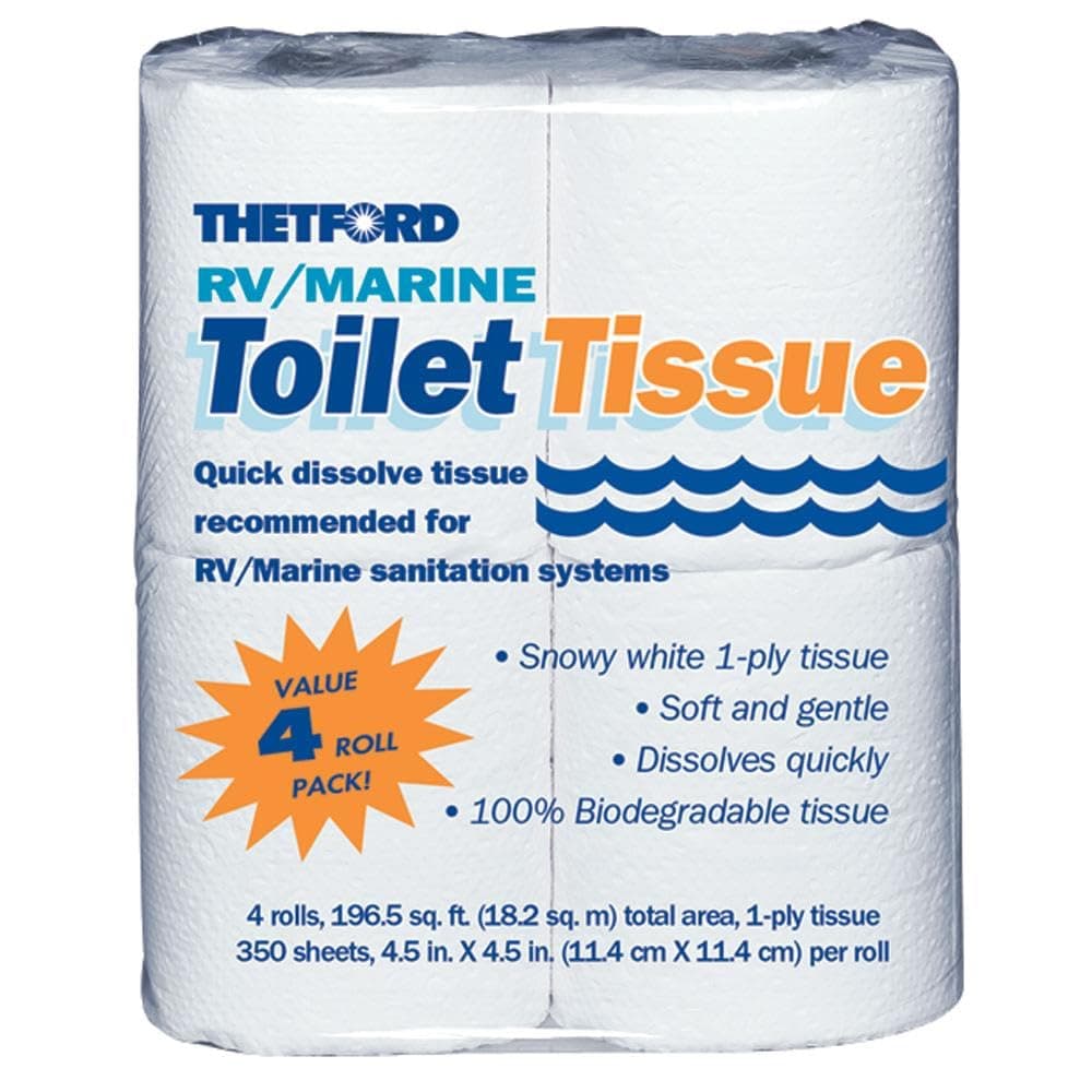 RV/Marine Toilet Tissue - Toilet Paper for RV and Marine - 1-ply - 4 rolls - Thetford 20804