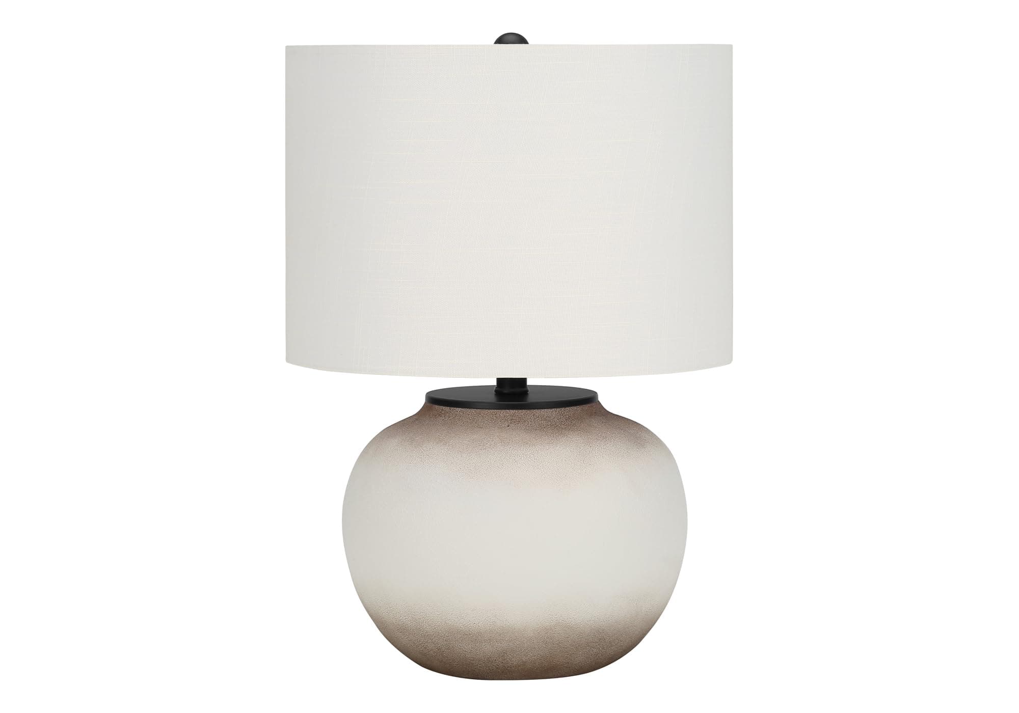 Monarch Specialties 9722 LightingTable Lamp, Cream Ceramic, Ivory Shade, Modern Lighting-21 H Table, 14" L x 14" W x 20.5" H