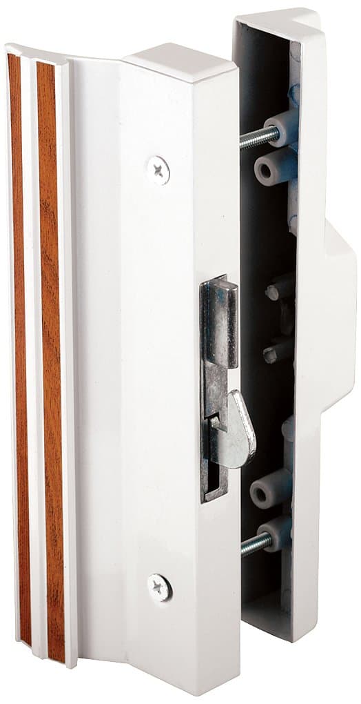 Prime-Line Products C 1118 Anti-Lift Sliding Door Handle Set, White Aluminum/Die cast