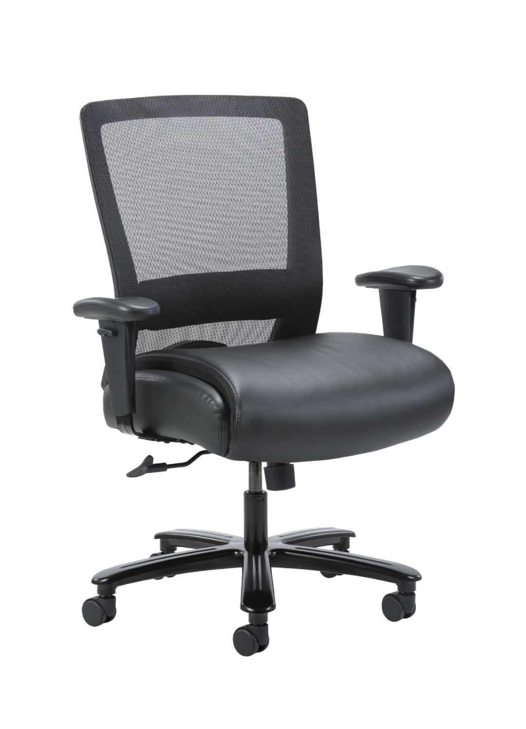 Boss Office Products Big and Tall Mesh Task 400 lbs Weight Capacity Chair, Black
