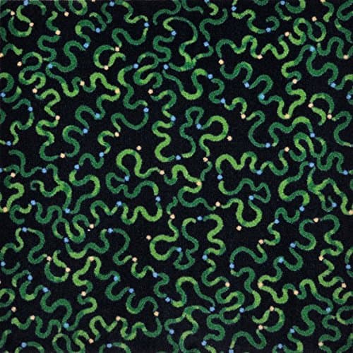 Joy Carpets Kaleidoscope - Whimsical Area Rugs Serpentine, 5'4" x 7'8", Green