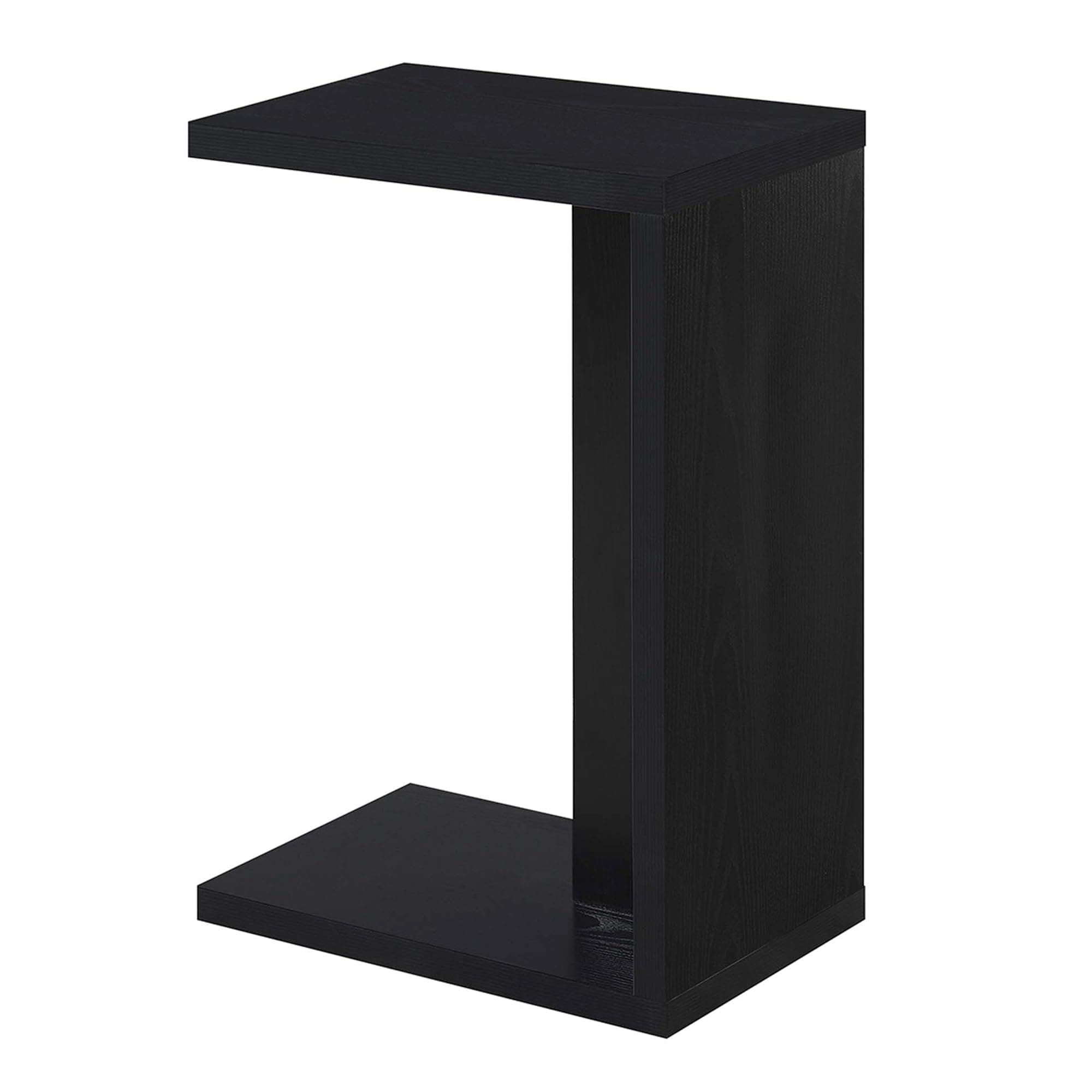 Convenience Concepts Northfield Admiral C Shaped End Table 18" - Contemporary Modern C Shaped Side Table, Minimalist Couch Sliding End Table for Living Room, Black