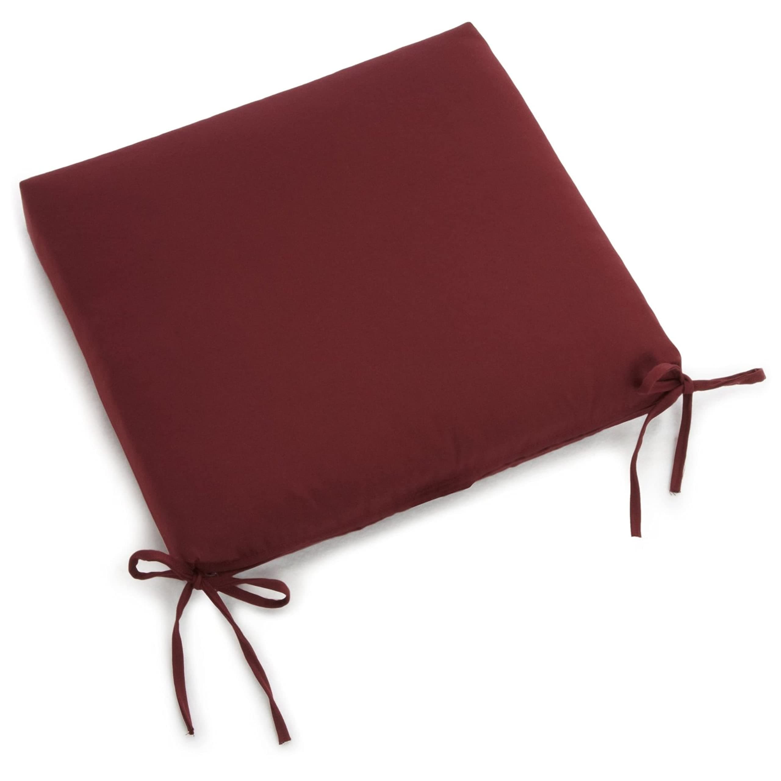 Blazing Needles 20 19-inch Twill Chair Cushion, 20" x 19", Burgundy