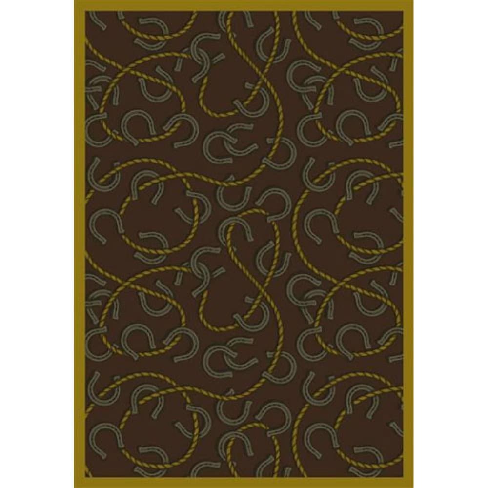 Joy Carpets Kaleidoscope Rodeo Whimsical Area Rugs, Chocolate