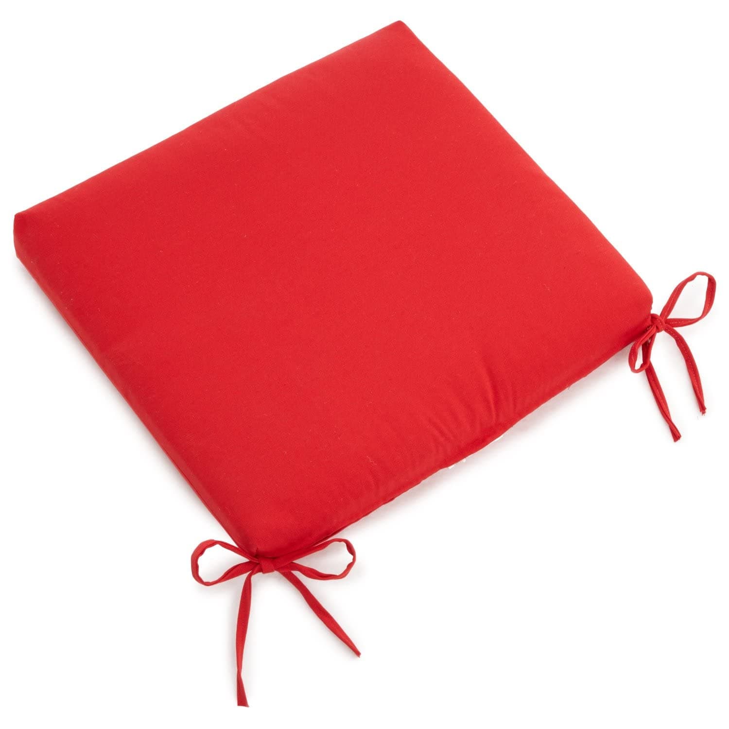 Blazing Needles 20 19-inch Twill Chair Cushion, 20" x 19", Red