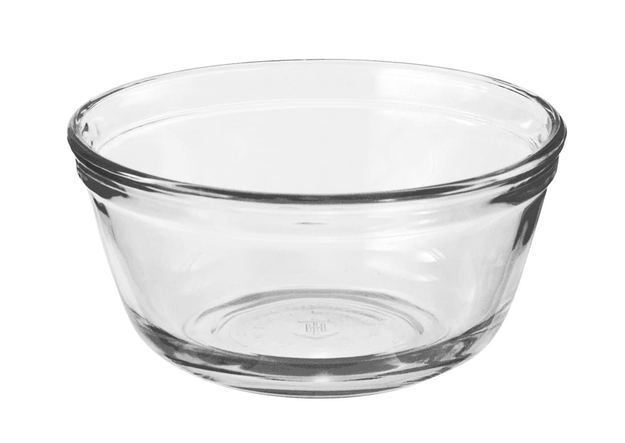 Anchor Hocking Glass Food Prep and Mixing Bowls, 1.5 Quart (Set of 6) - , Clear