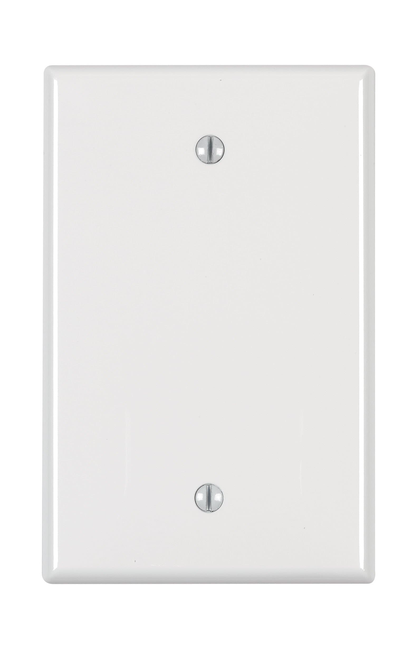 Leviton 1-Gang Blank Wallplate, Midway Size, PJ13-W, White