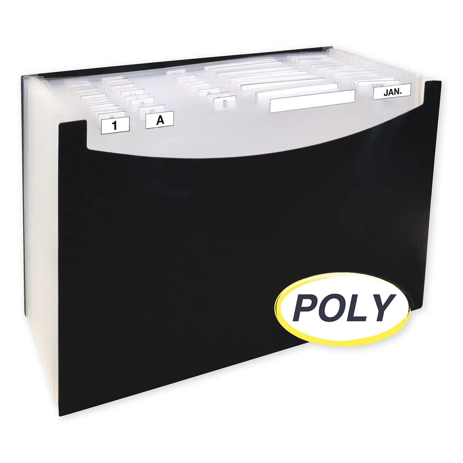 C-Line Legal Size 21-Pocket Stand-Up Design Expanding File, Black (48221)