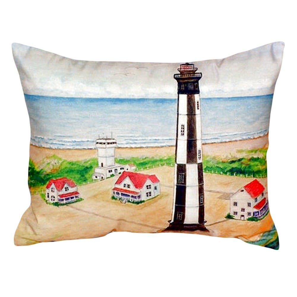 Betsy Drake NC737 Cape Henry Lighthouse No Cord Pillow,16" X20"