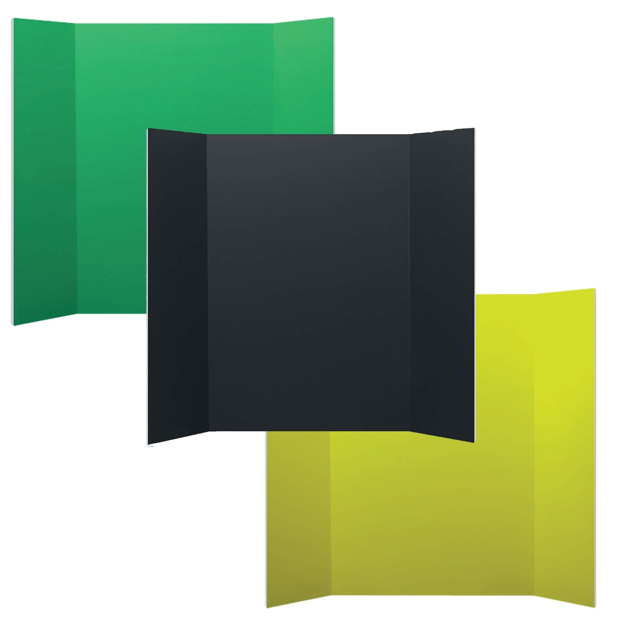 Flipside Products 36” x 48” Foam Project Boards for Presentations, Science Fair, School Projects, Event Displays and Trifold Picture Board - Assorted Colors 3/16'' Thcik - 3 Pack