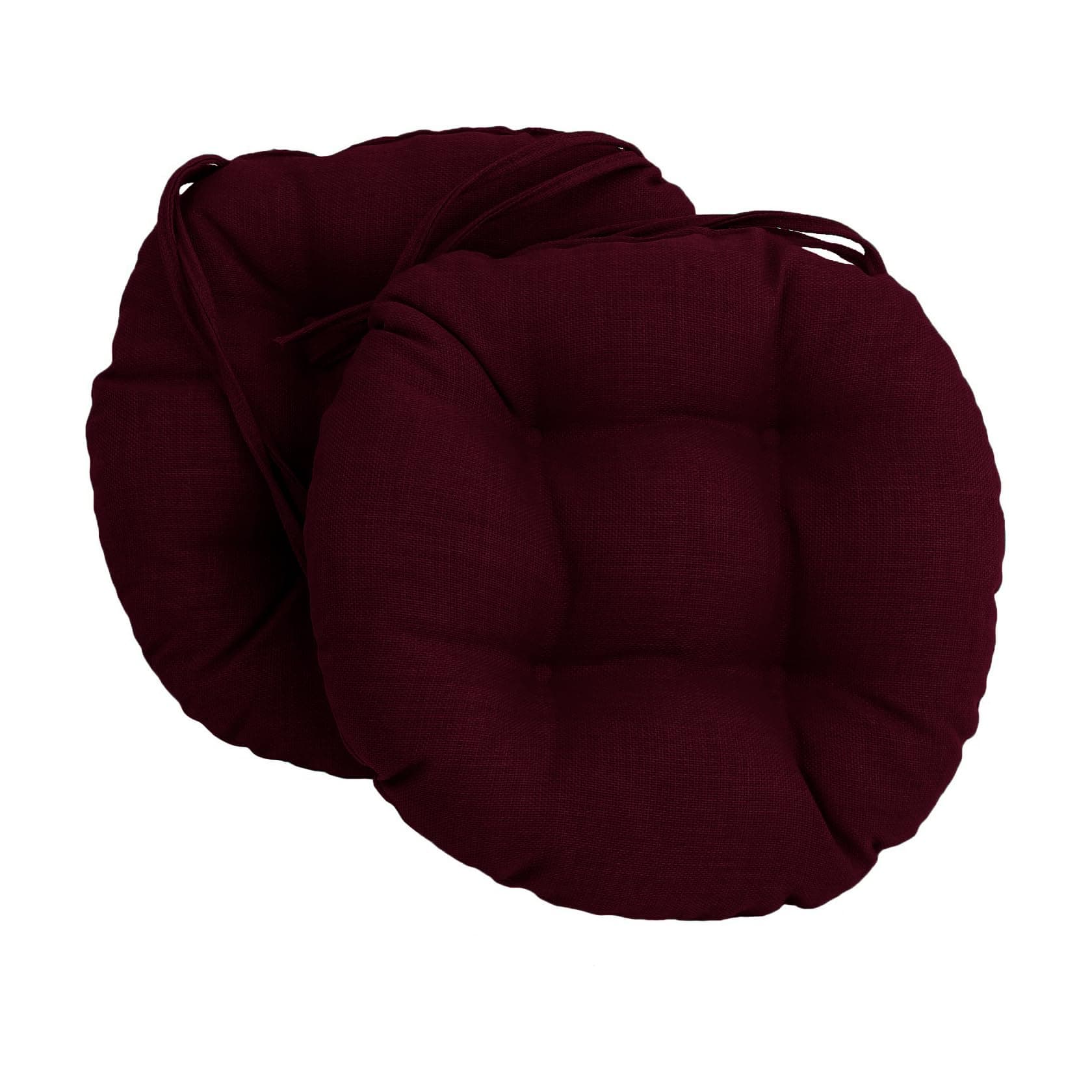 Blazing Needles 16-inch Outdoor Round Chair Cushion, 16" x 16", Merlot 2 Count