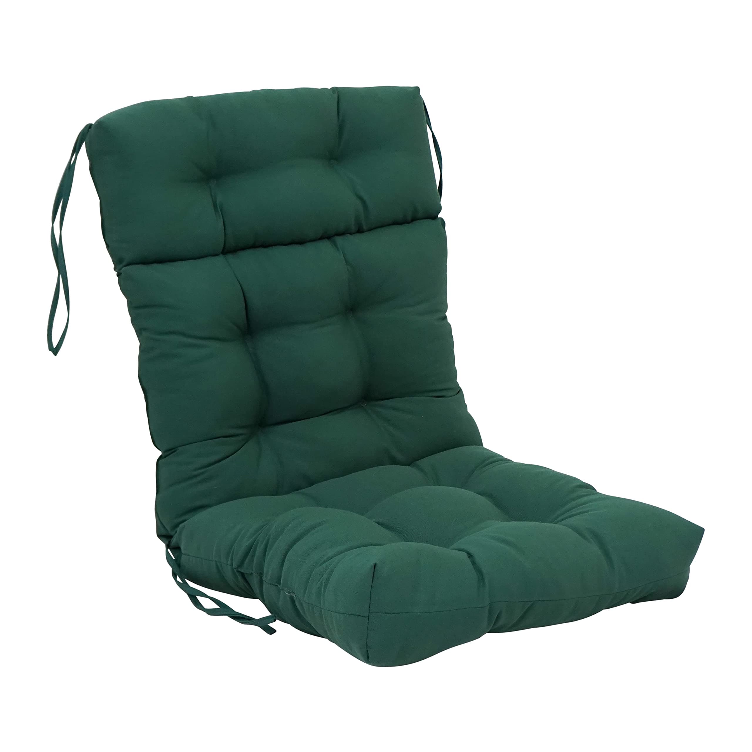 Blazing Needles 20 42-inch Twill Seat/Back Tufted Chair Cushion, 20" x 42", Forest Green