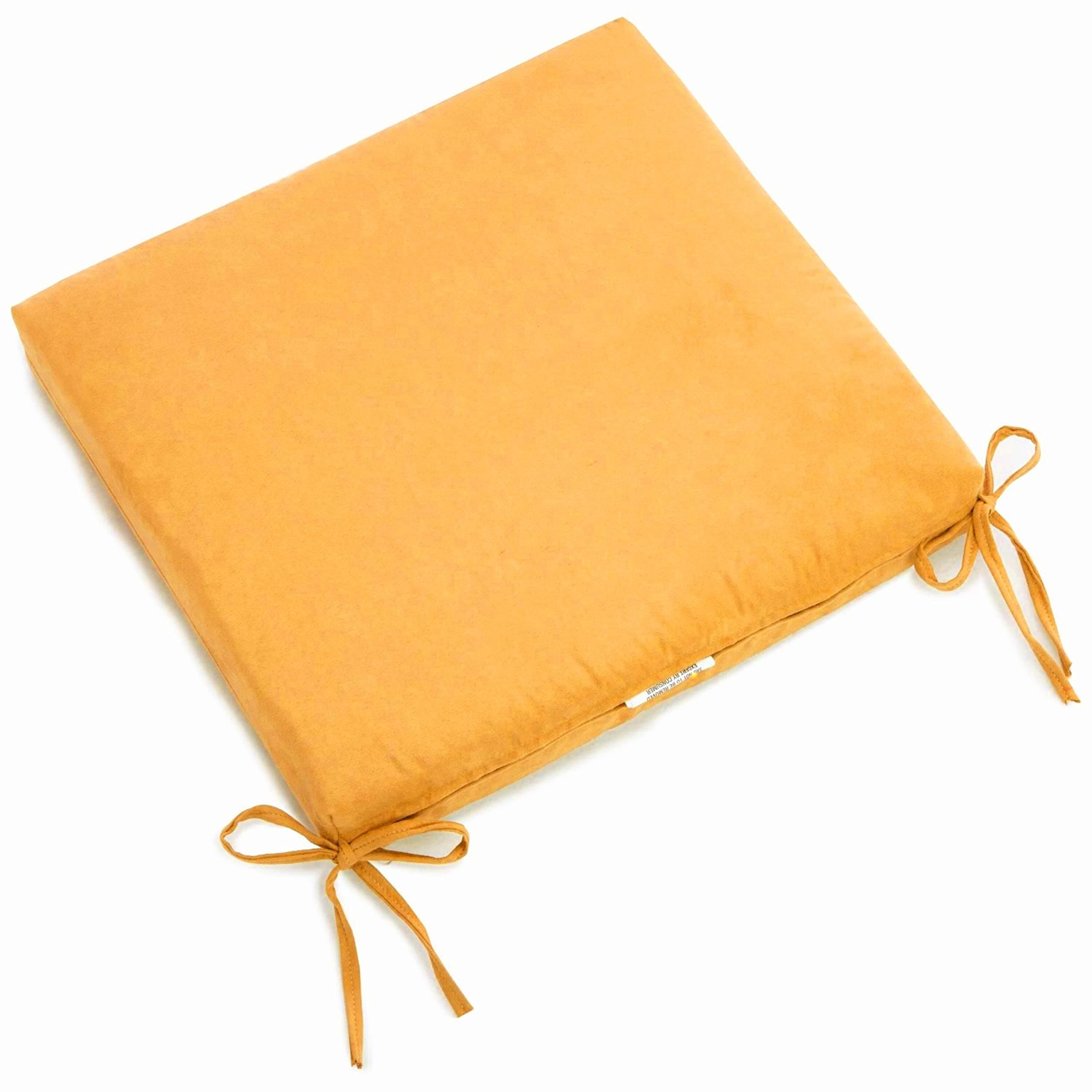 Blazing Needles 20 19-inch Microsuede Chair Cushion, 20" x 19", Lemon