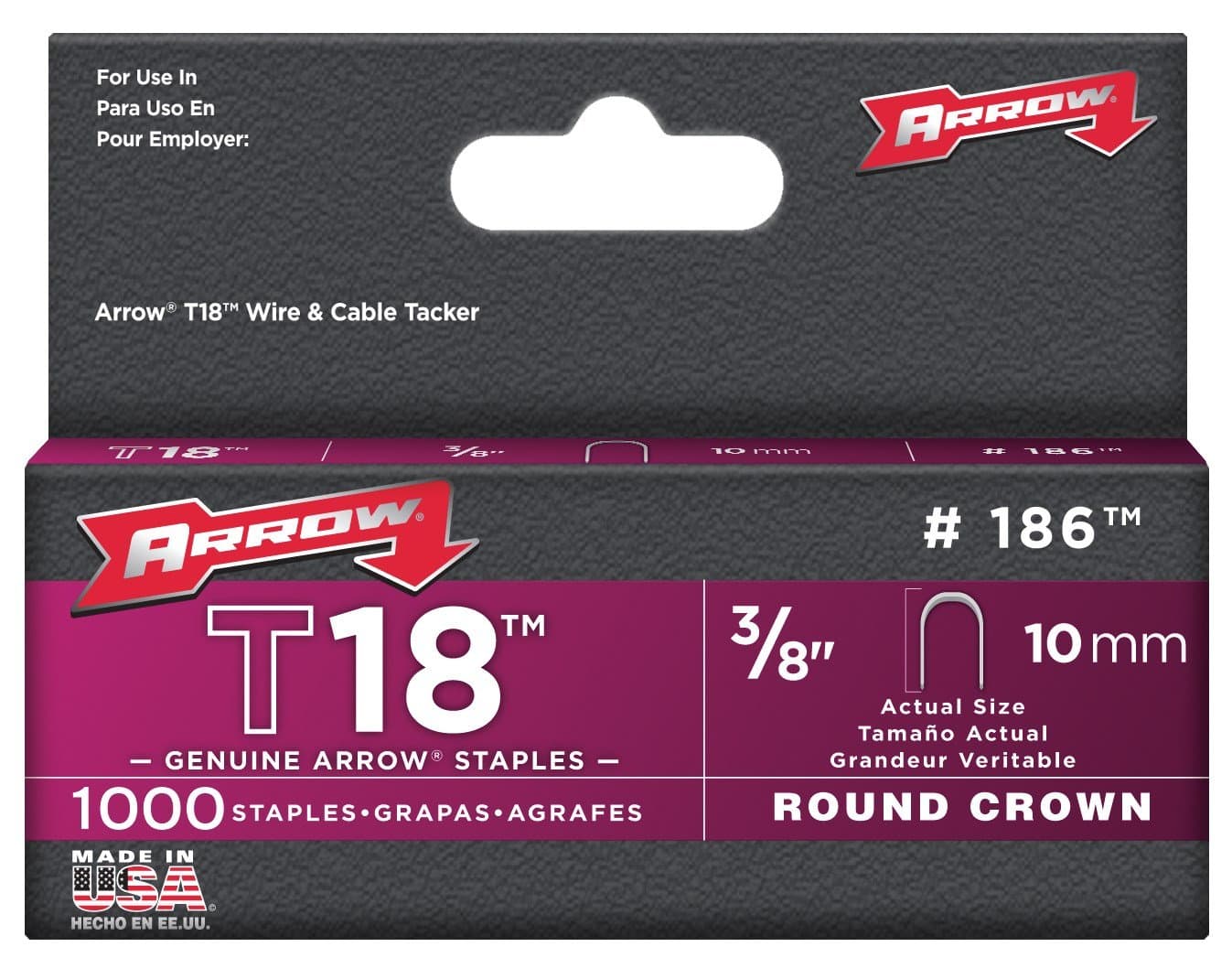 Arrow Fastener 186 Staple 3/8"