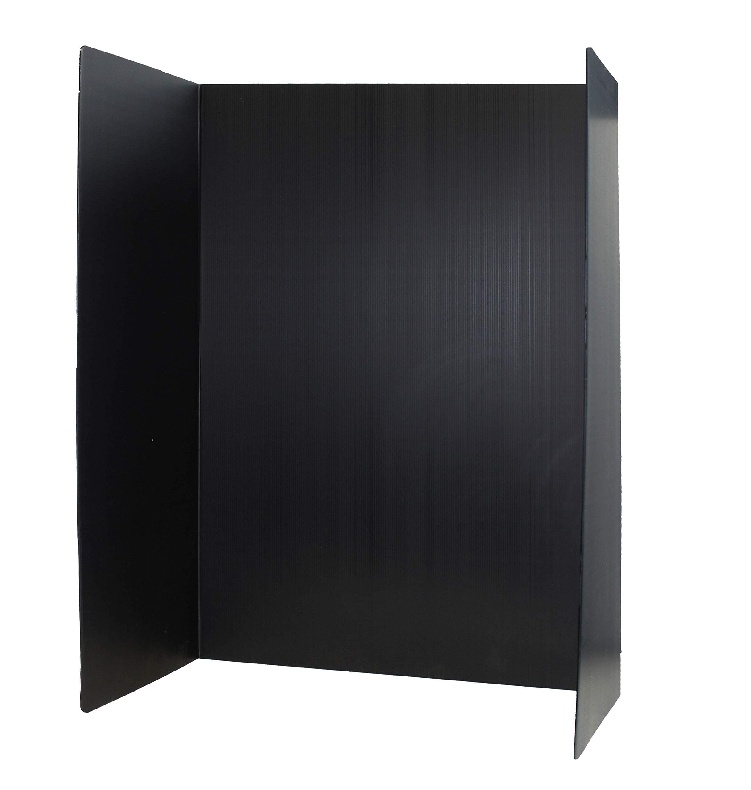 Flipside Products 36” x 48” Reusable Plastic Project Boards for Presentations, Science Fair, School Projects, Event Displays and Trifold Picture Board - Black - 10 Pack
