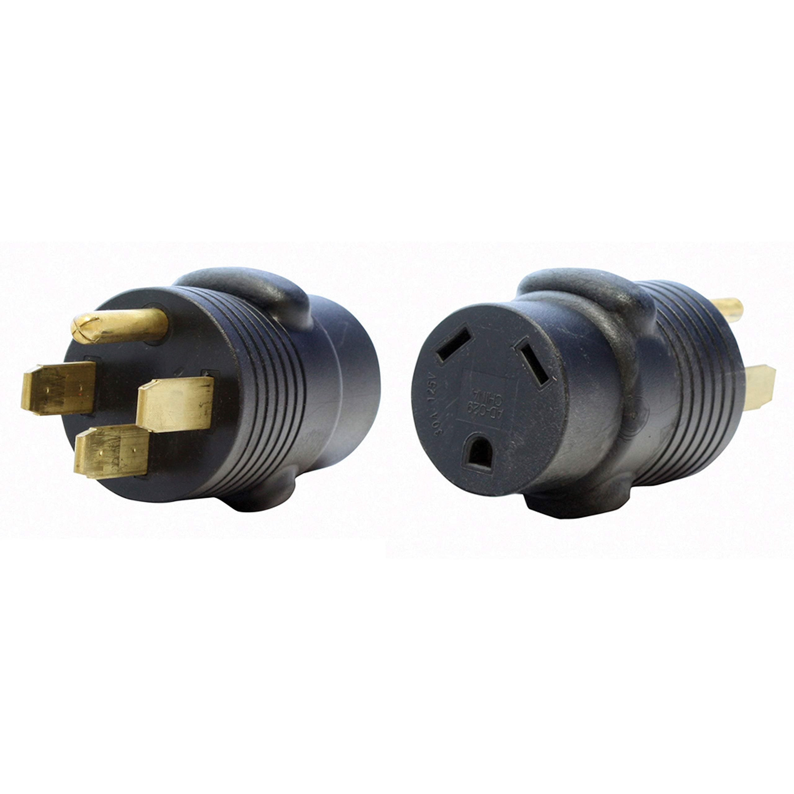 Valterra A10-5030A Mighty Cord Adapter Plug - 50AM to 30AF, Black (Bulk)