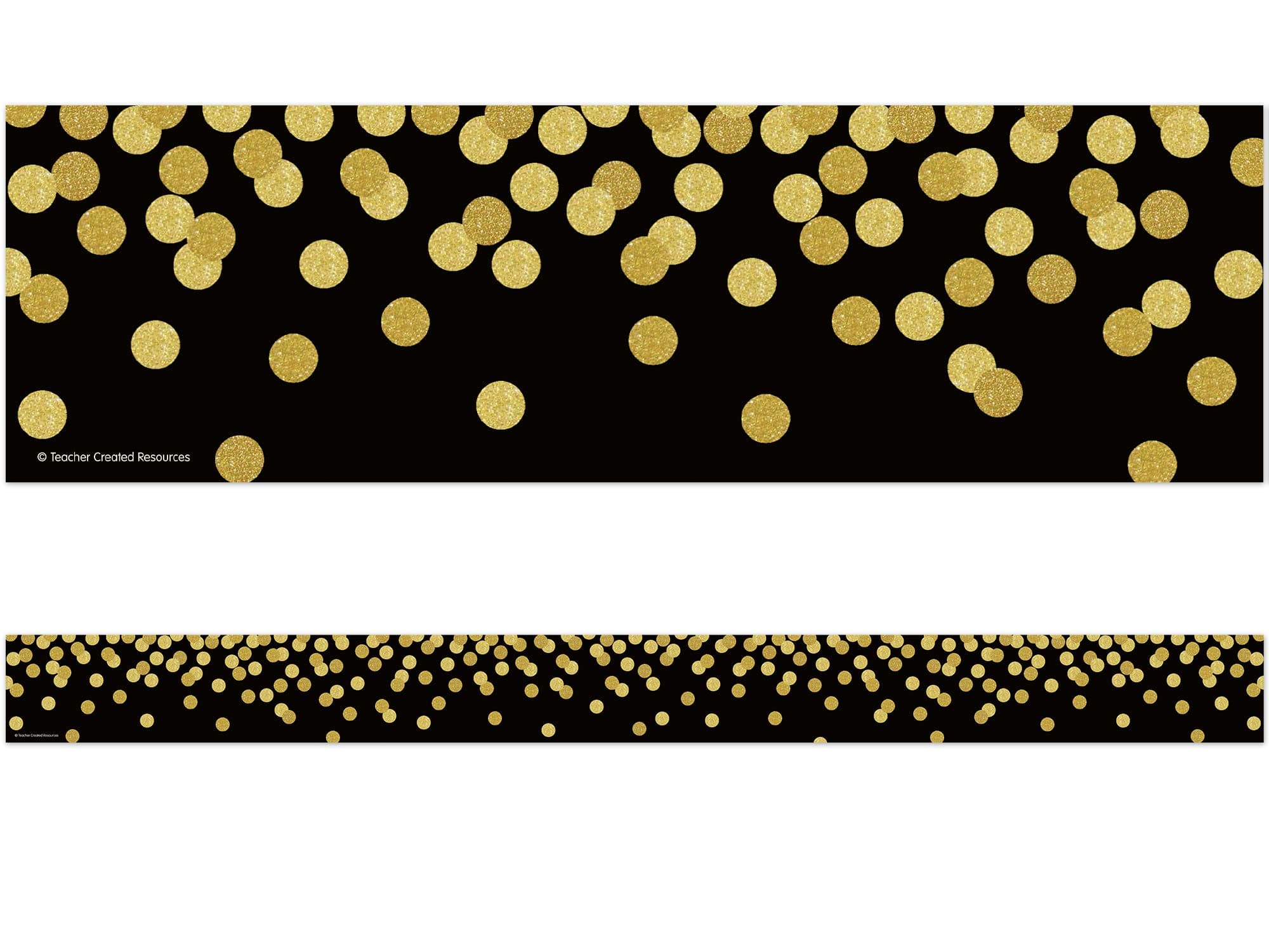 Teacher Created Resources Black Confetti Straight Border Trim (TCR8880)
