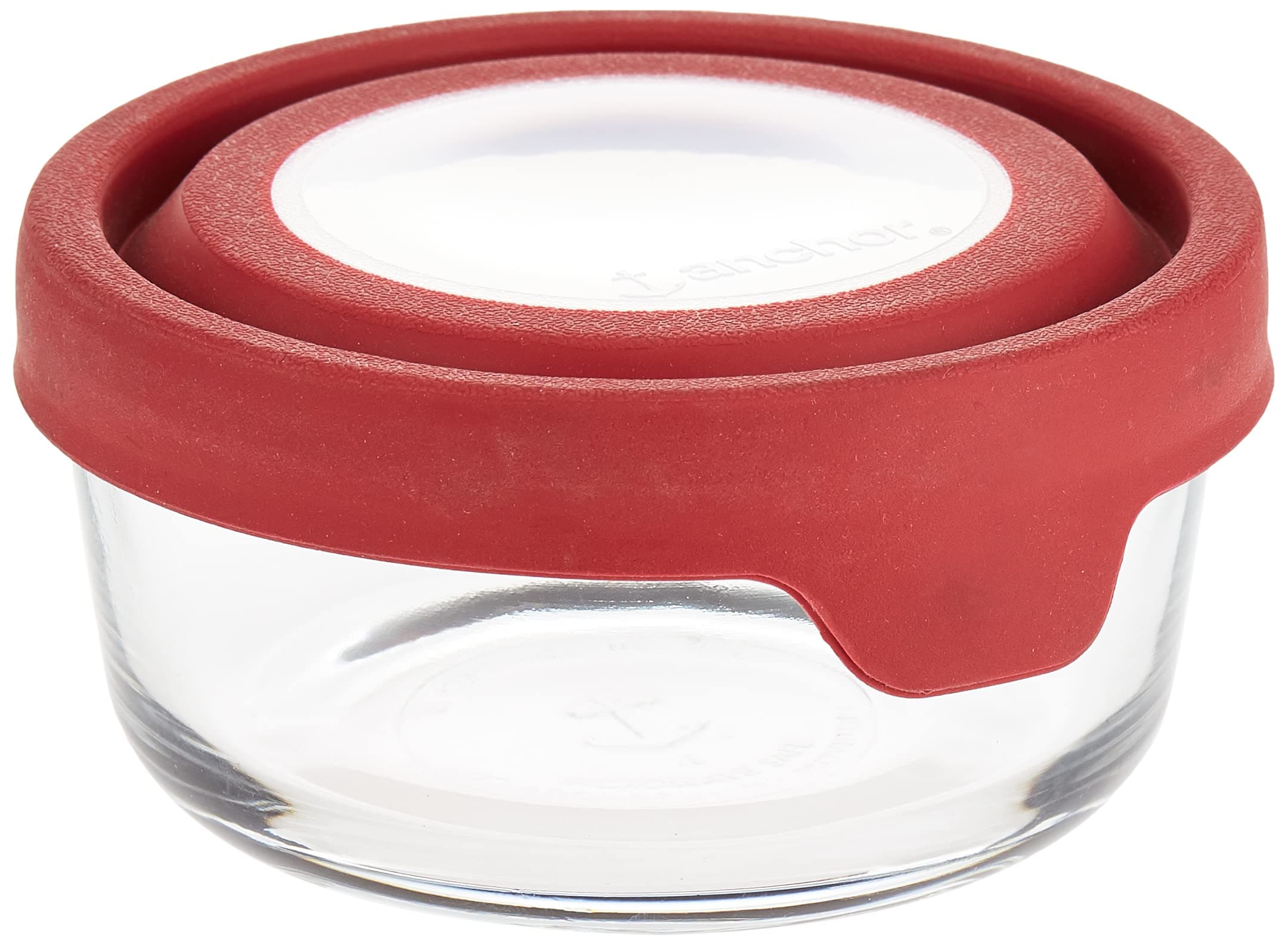 Anchor Hocking TrueSeal Glass Food Storage Container with Airtight Lid, Cherry, 2 Cup