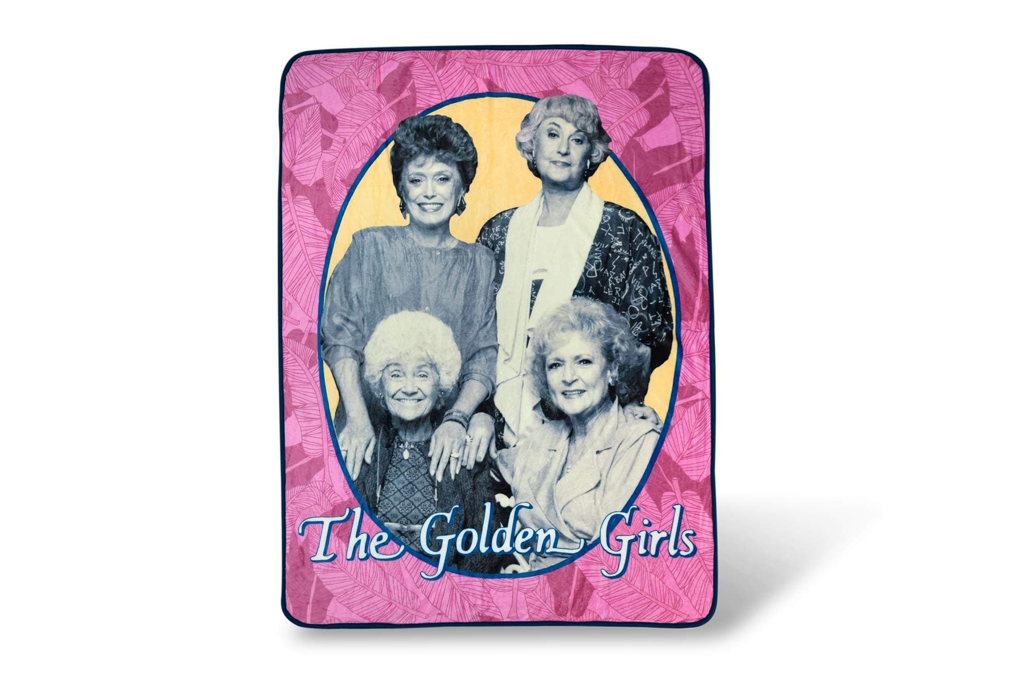 JUST FUNKY The Golden Girls Portrait Fleece Throw Blanket | Features A Portrait of The Smiling Cast | Large Golden Girls Blanket | 60 x 45 Inches