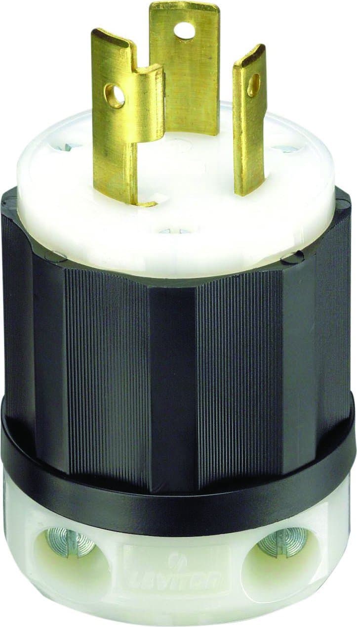 LEVITON MFG 021-02611-0Pblocking Plug021-02611-0PB Cord Mounting, Black/White