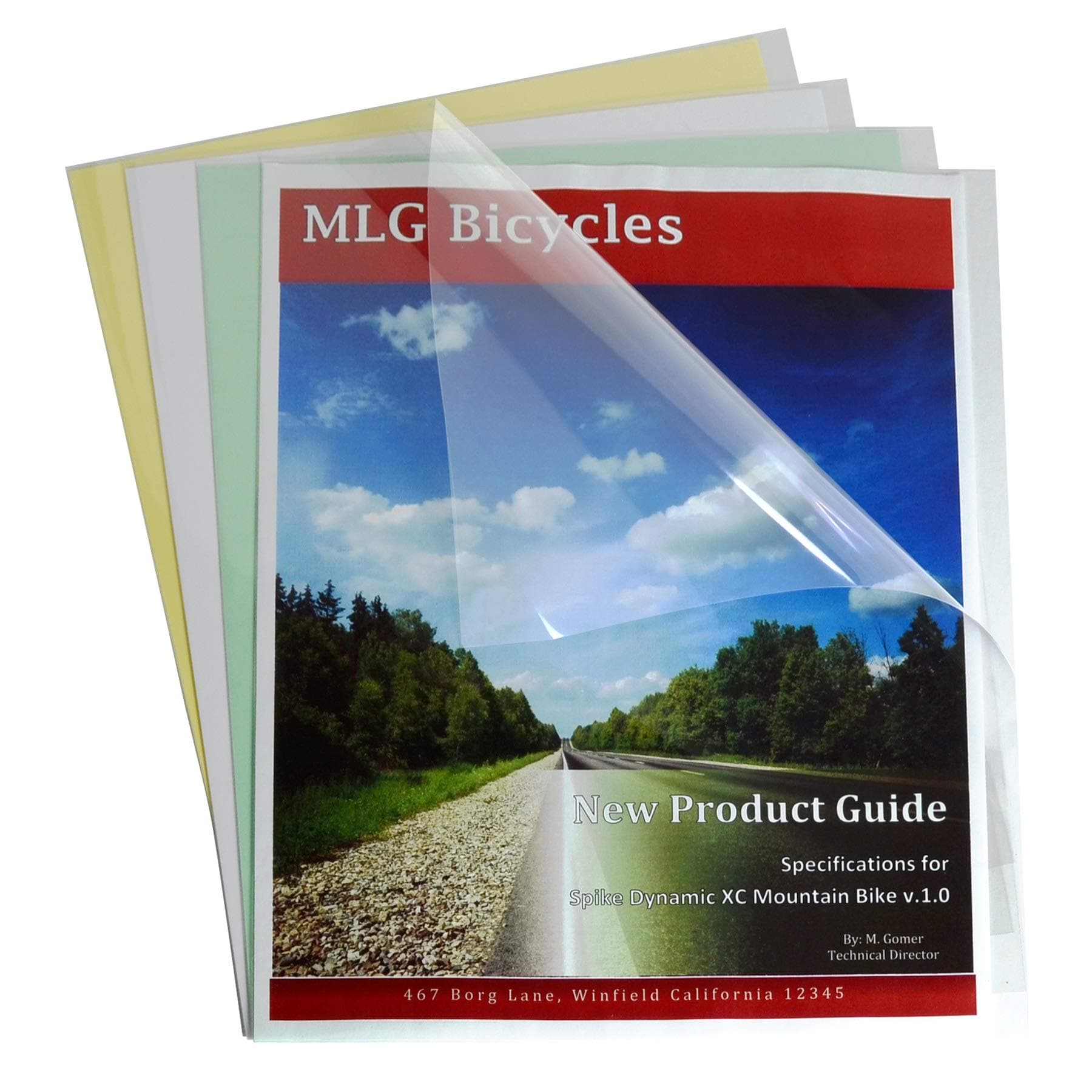 C-Line 31347 Clear Poly Report Covers for use with Slide-'N-Grip Binding Bars, 100/box