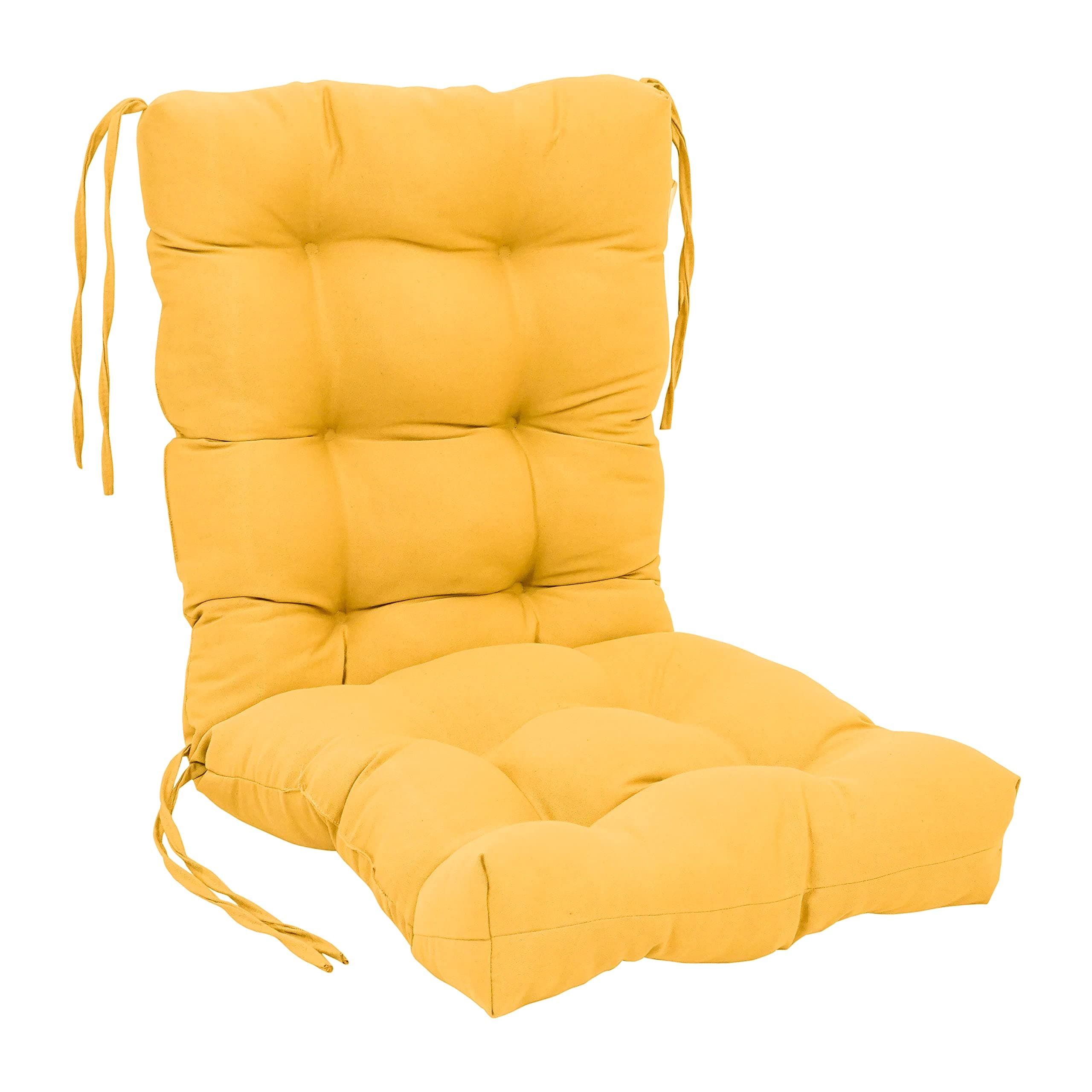 Blazing Needles 18-inch by 38-inch Twill Seat/Back Tufted Chair Cushion, 18" x 38", Sunset, 1 Count