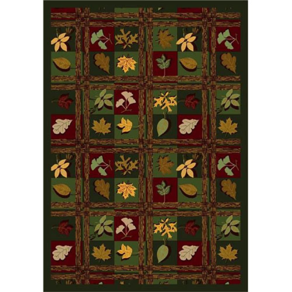 Joy Carpets Kaleidoscope Woodland Trail Whimsical Area Rugs, 46-Inch by 64-Inch by 0.36-Inch, Multicolored