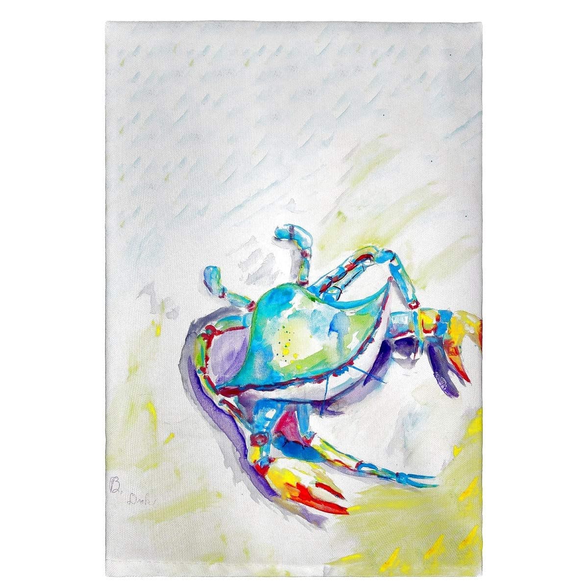Betsy Drake GT895 Reaching Crab Guest Towel